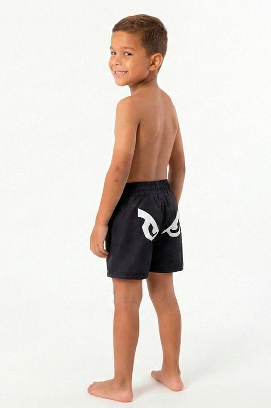 Shorts de Muay Thai Infantil Black Bad Boy