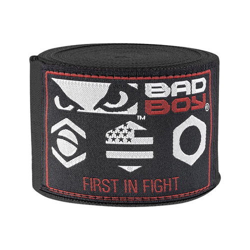 Bandagem de Boxe/Muay Thai/MMA Preta 5M - Bad Boy