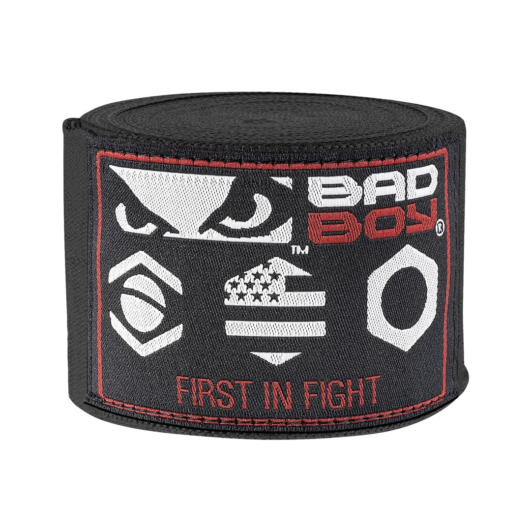 Bandagem de Boxe/Muay Thai/MMA Preta 3M - Bad Boy
