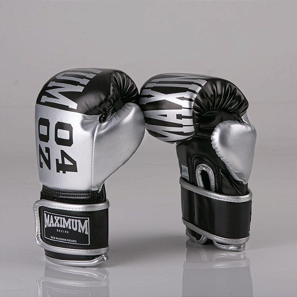 Luva 4oz para Boxe e Muay Thai - Cinza e Preta