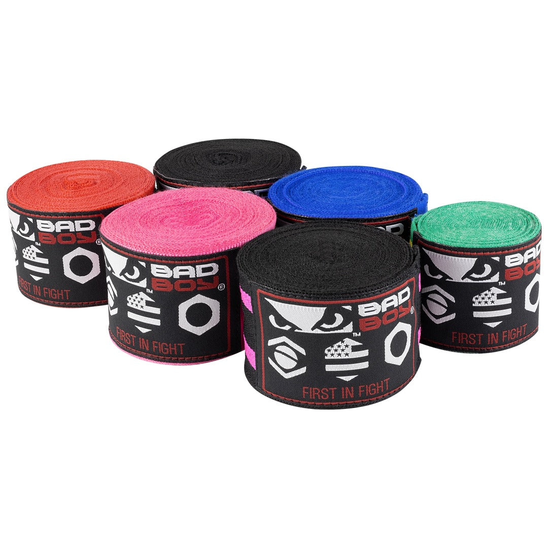 Bandagem de Boxe/Muay Thai/MMA Preta 5M - Bad Boy