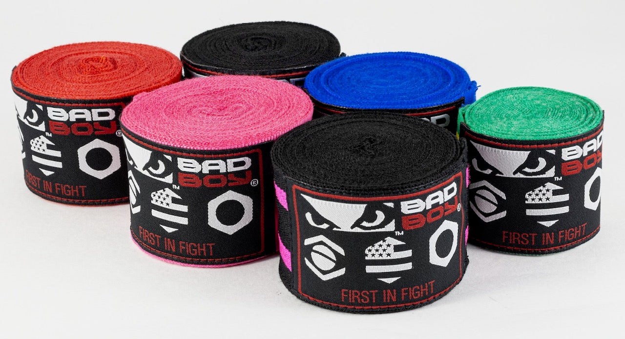 Bandagem de Boxe/Muay Thai/MMA Preta 3M - Bad Boy