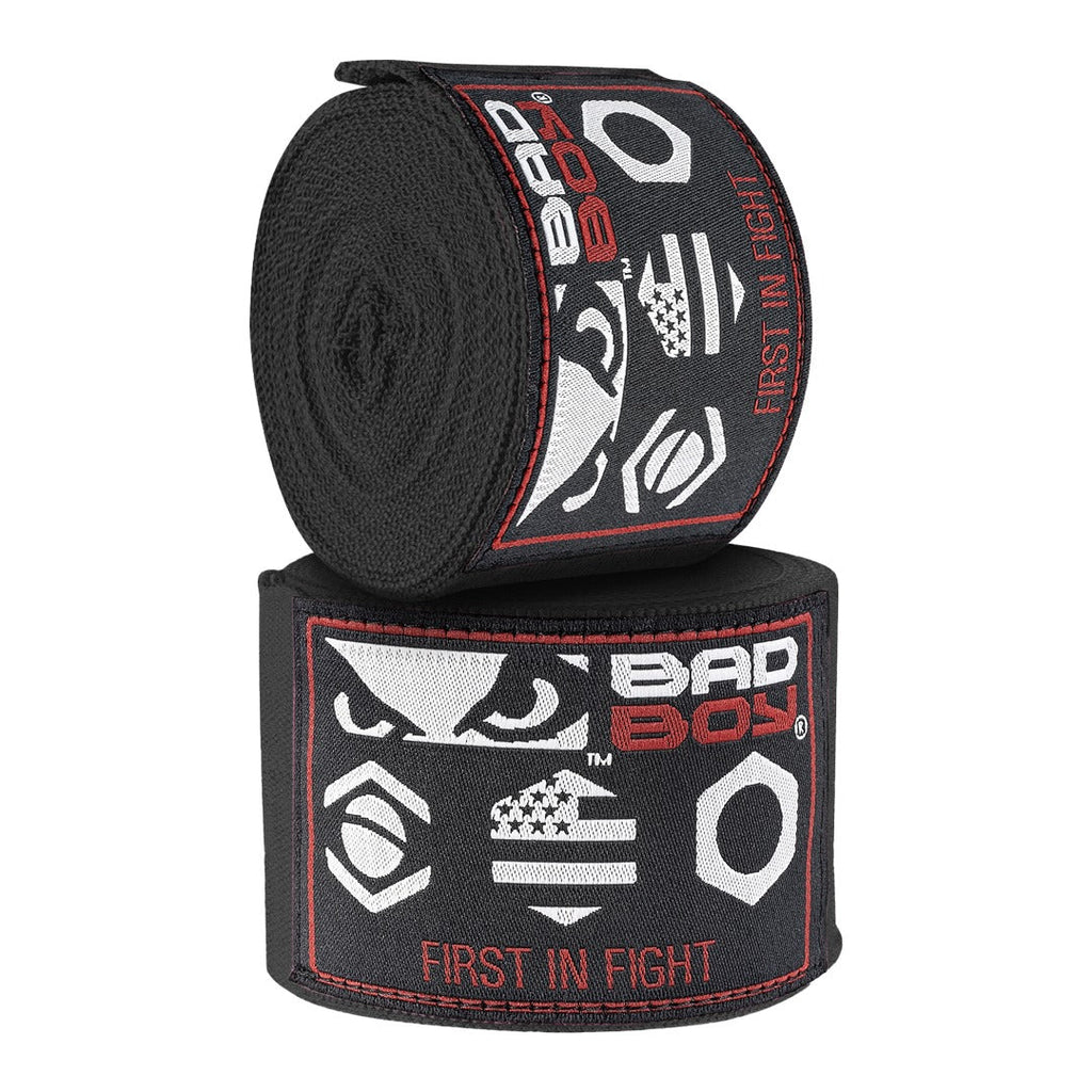 Bandagem de Boxe/Muay Thai/MMA Preta 3M - Bad Boy