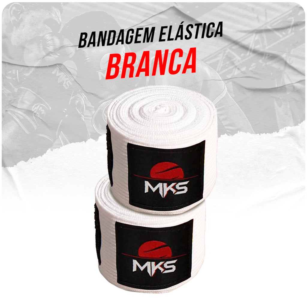 Bandagem de Boxe/Muay Thai/MMA Branca 5M - MKS