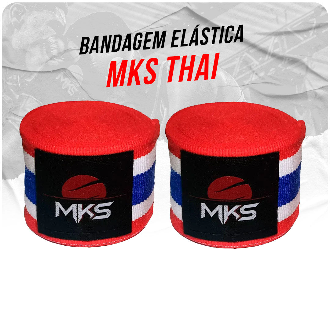 Bandagem de Boxe/Muay Thai/MMA Vermelha 5M - MKS
