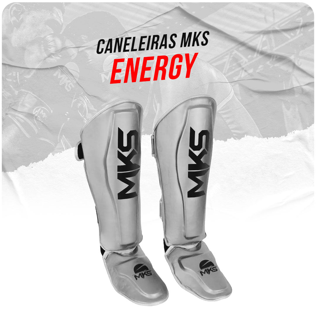 Caneleira Muay Thai Prateada MKS Energy