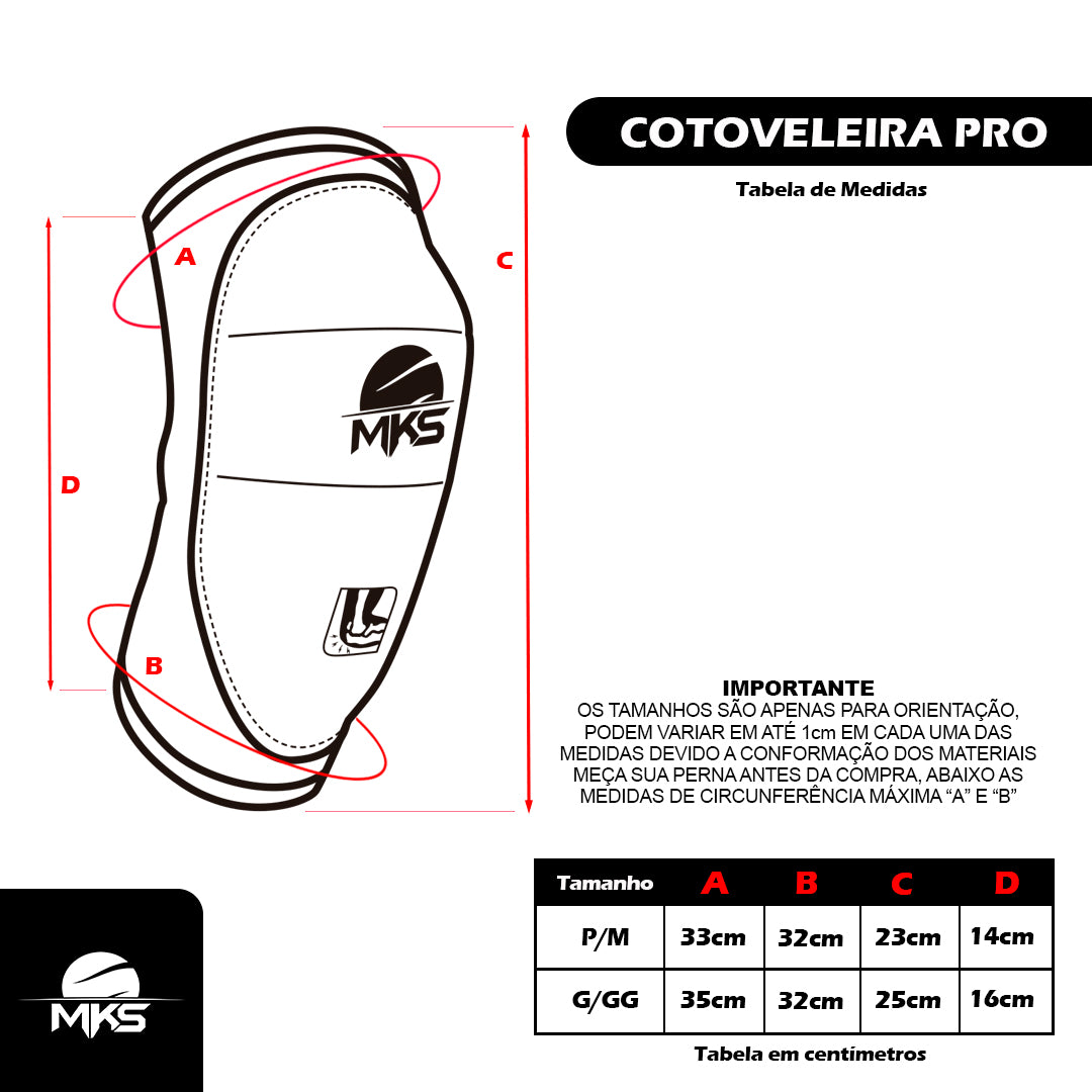 Cotoveleira de Muay Thai Preta PRO - MKS