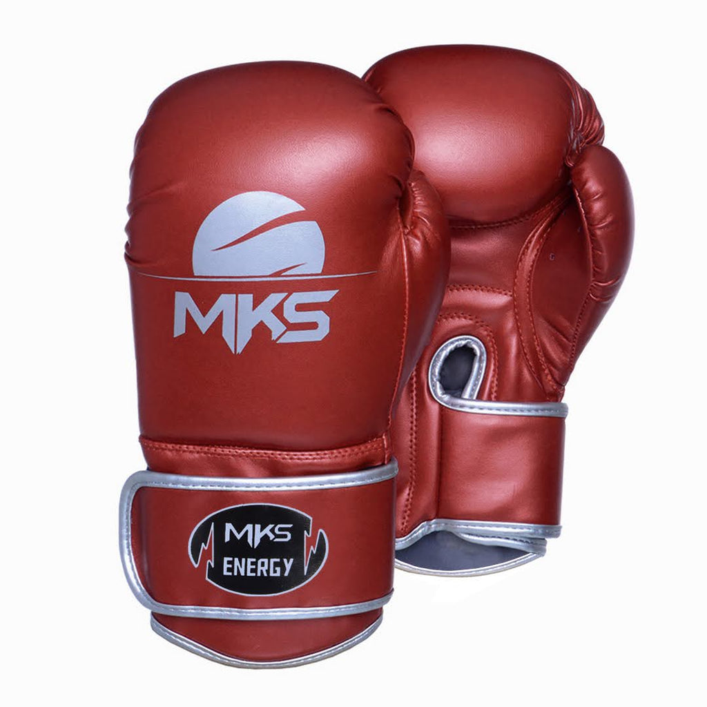 Kit Caneleira e Luva de Muay Thai Vermelho MKS