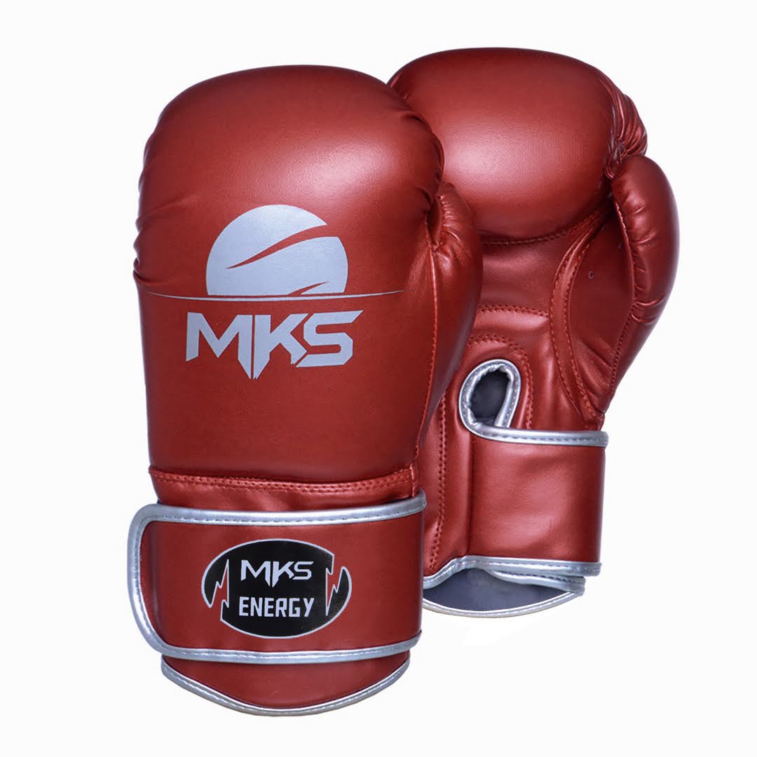 Kit Caneleira e Luva de Muay Thai Vermelho MKS