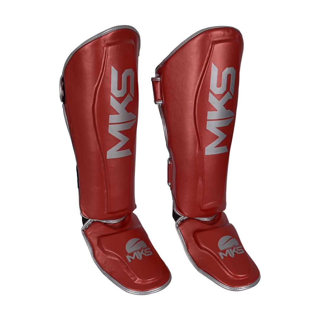 Kit Caneleira e Luva de Muay Thai Vermelho MKS