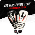 Kit Luva e Bandagem de Boxe e Muay Thai MKS - Preto / Branco