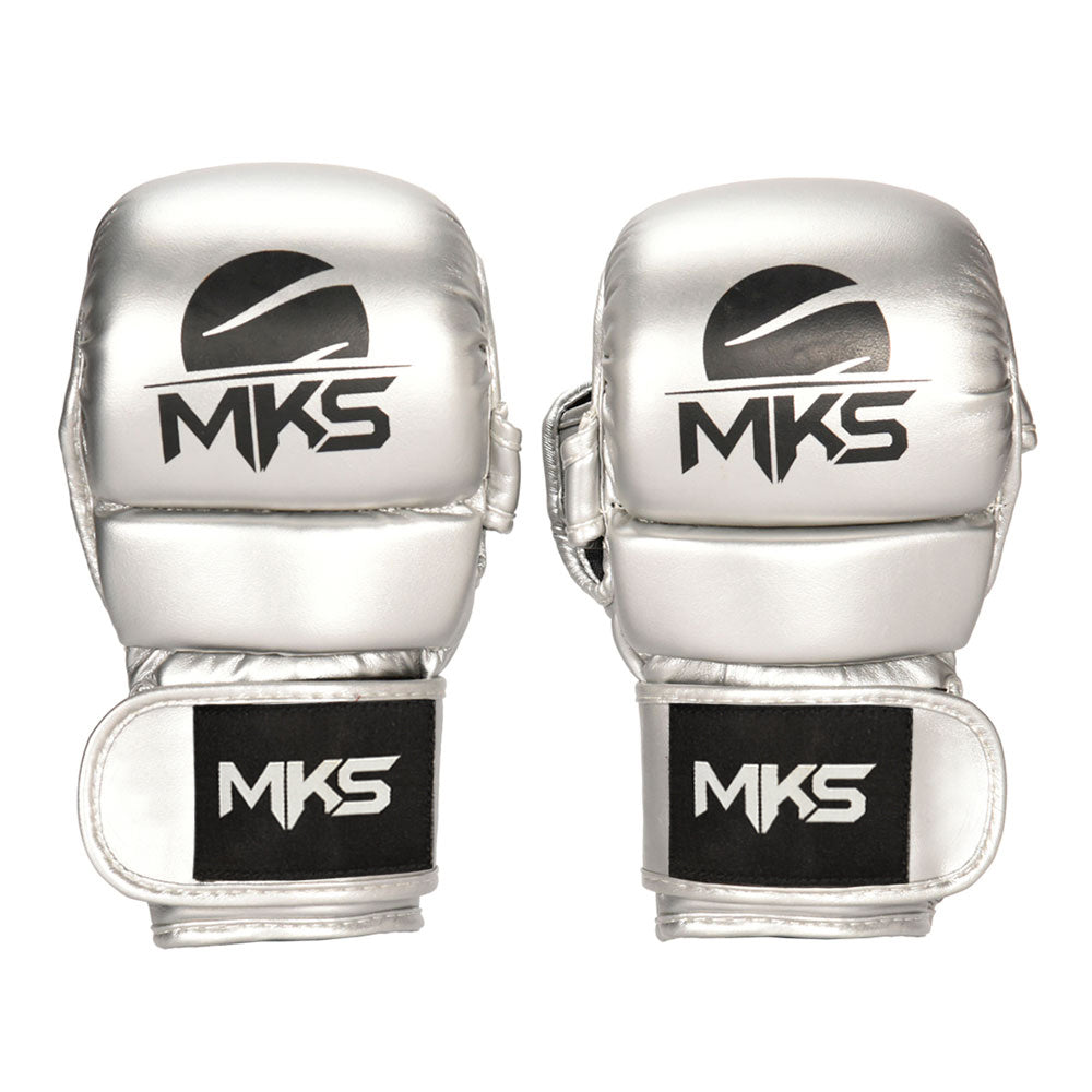 Kit Caneleira e Luva de Muay Thai MKS - Preto / Cinza