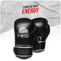 Luva de Muay Thai / Boxe 18oz Preta/Prata - MKS