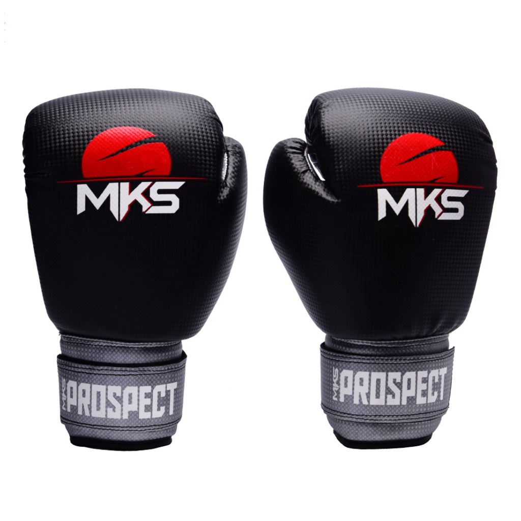 Luva de Muay Thai / Boxe Preto e Vermelho MKS New Prospect