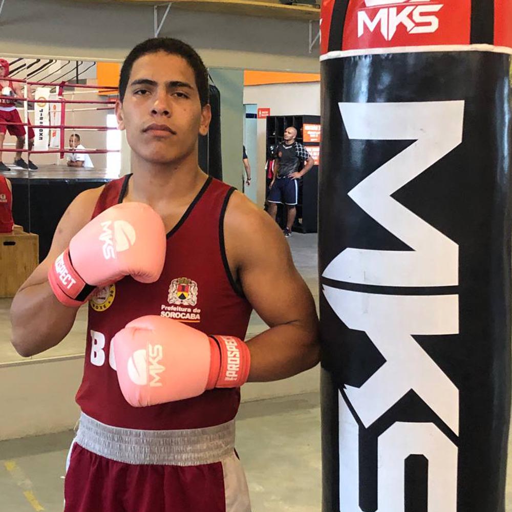 Luva de Muay Thai/Boxe Rosa MKS New Prospect