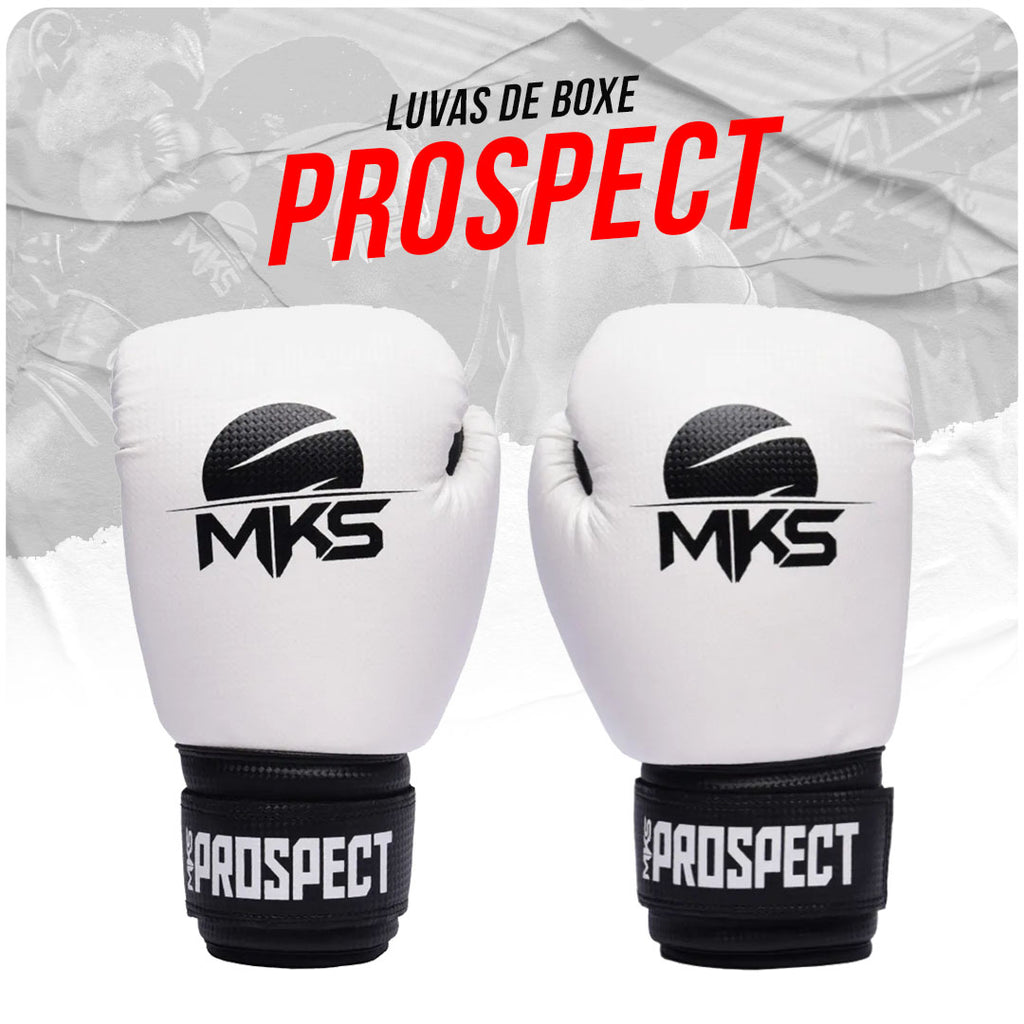 Luva de Muay Thai / Boxe Branca MKS New Prospect