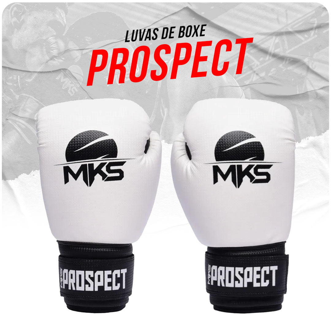 Luva de Muay Thai / Boxe Branca MKS New Prospect