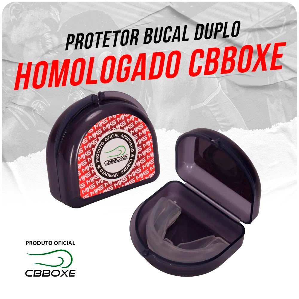 Protetor Bucal de Silicone Simples MKS com Estojo - Transparente