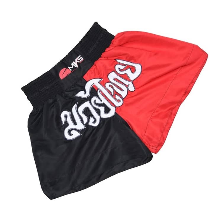 Shorts de Muay Thai Vermelho/Preto - MKS