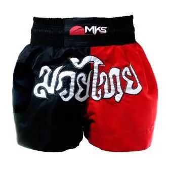 Shorts de Muay Thai Vermelho/Preto - MKS
