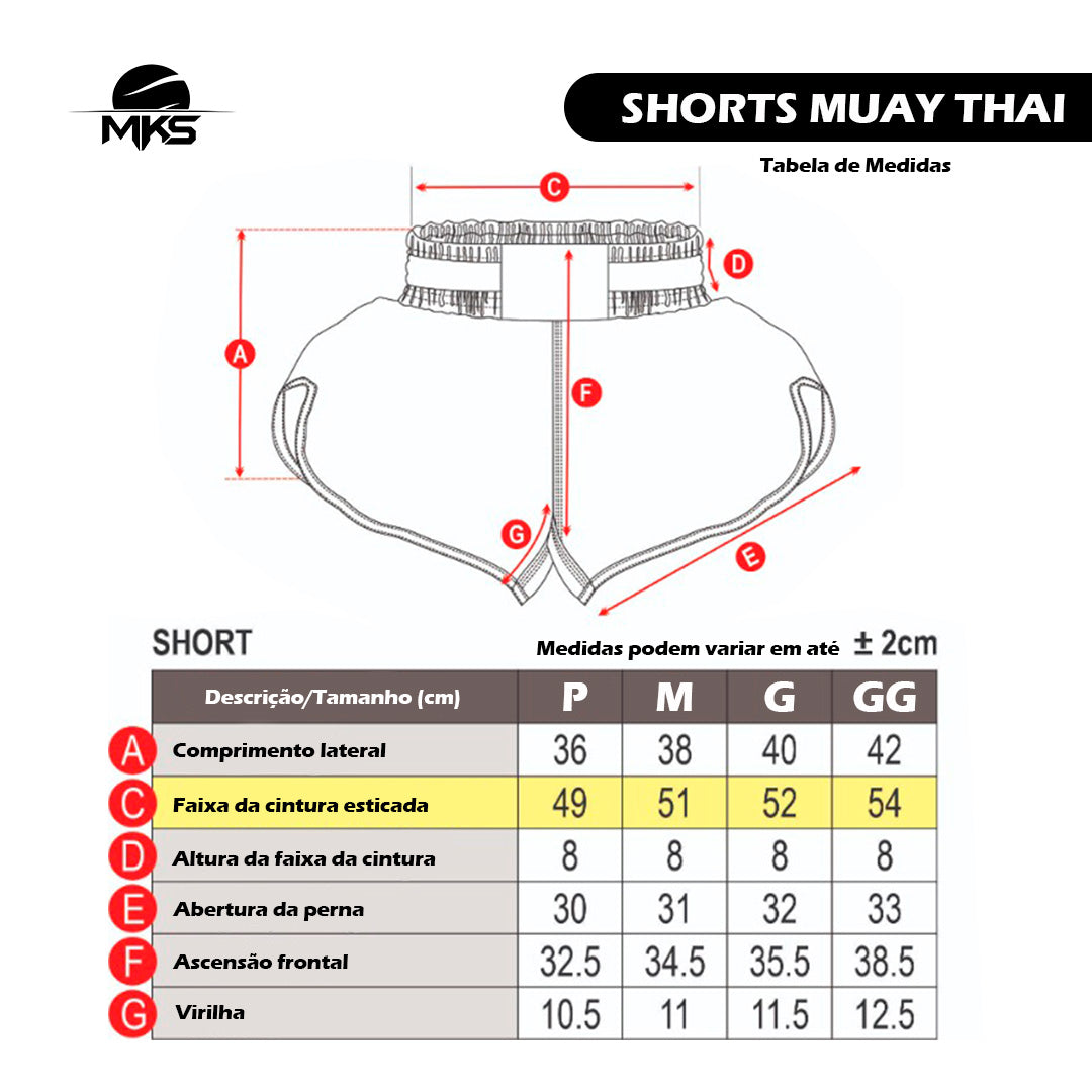 Shorts Muay Thai Masculino African - MKS