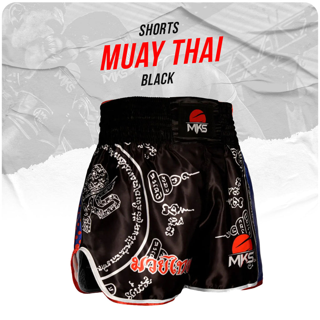 Shorts Muay Thai Preto Combat MKS