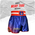 Shorts Muay Thai Vermelho/Azul Combat MKS